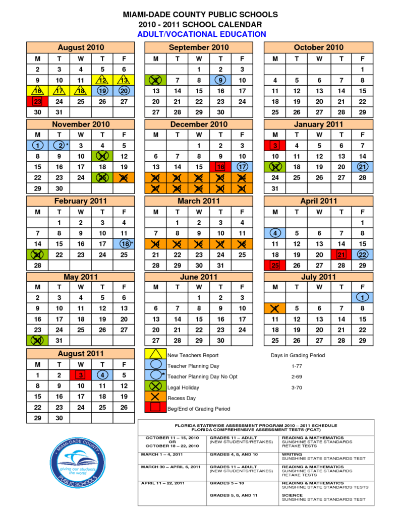 2014 2015 Miami Dade County School Calendar School Calendar 