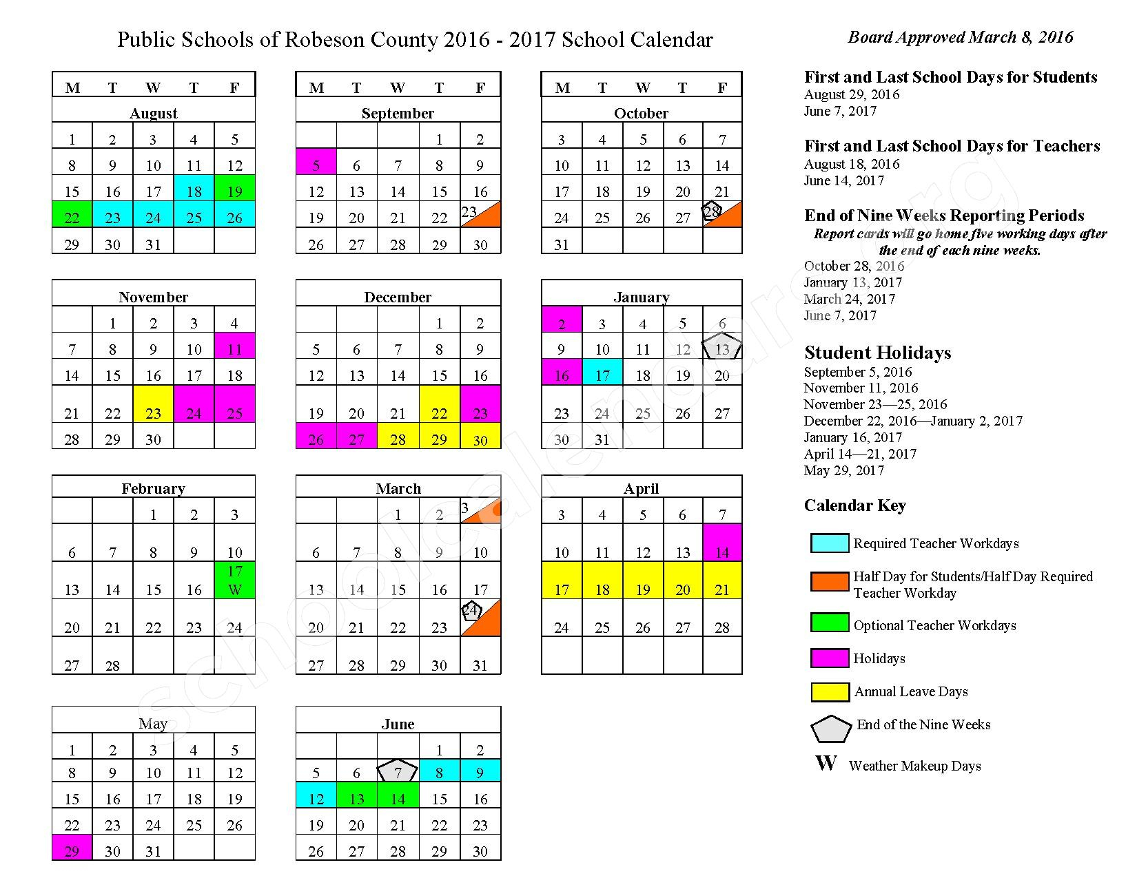 Public Schools Of Robeson County Calendar 2023