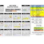 2017 2018 School Calendar Green Local Summit County Uniontown OH