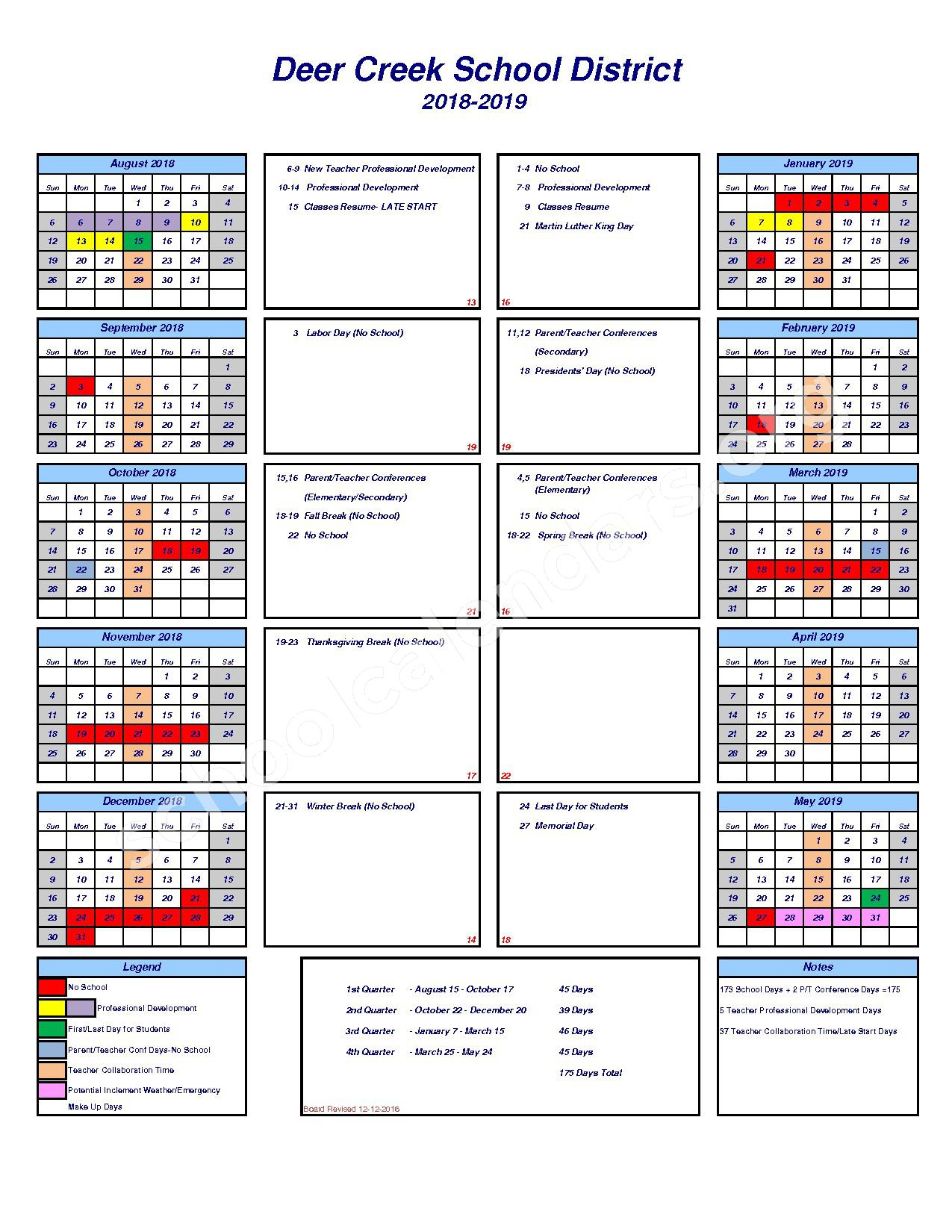 Dry Creek School District Calendar 2023