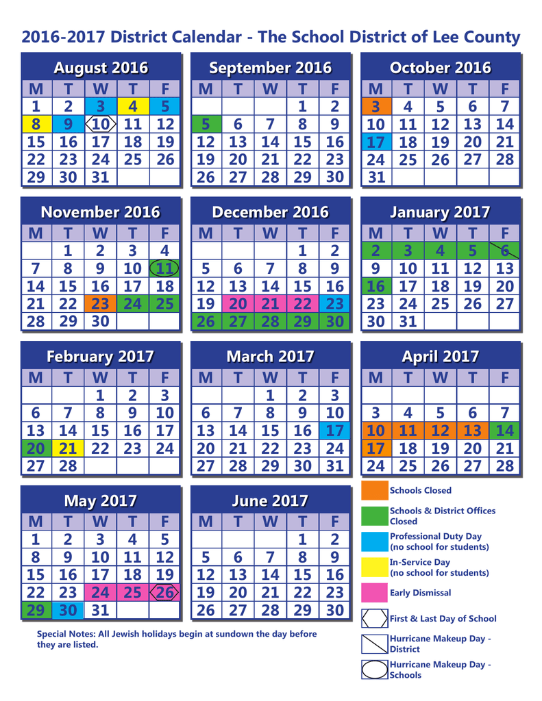 2020 And 2021 School Calendar Lee County Printable Calendars 2021