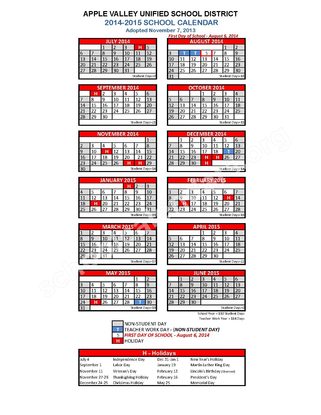 Apple Valley School District Calendar Campus Calendar 2022