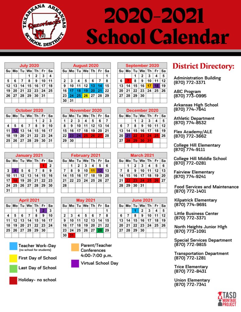 Arkansas Public School Calendar 2020 2021 Printable Calendars 2021