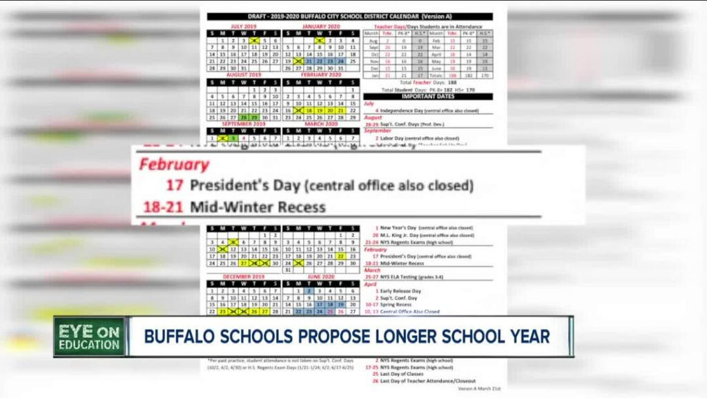 Battle Brewing Over Buffalo Schools Calendar One News Page VIDEO