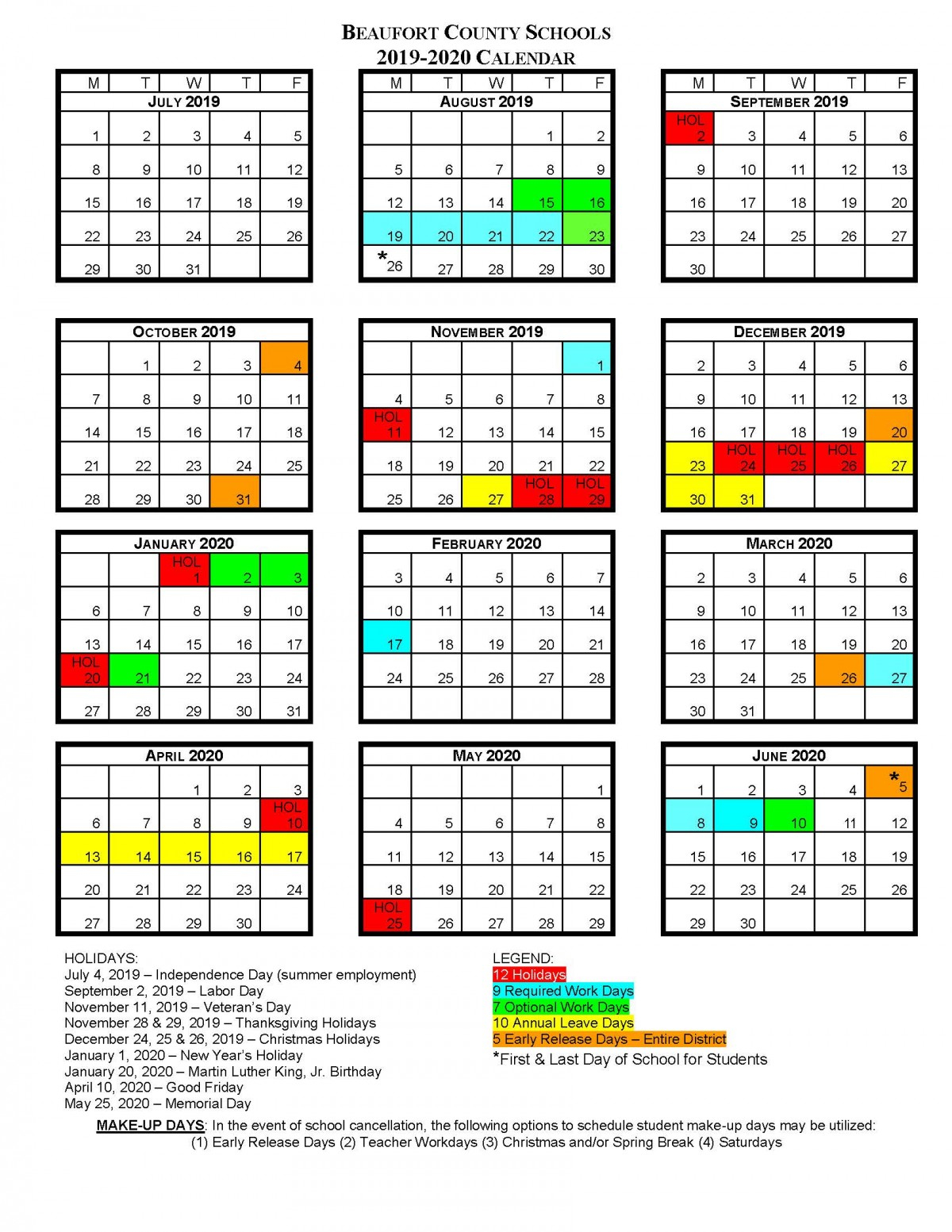 Beaufort County School District Calendar 20222022 2024