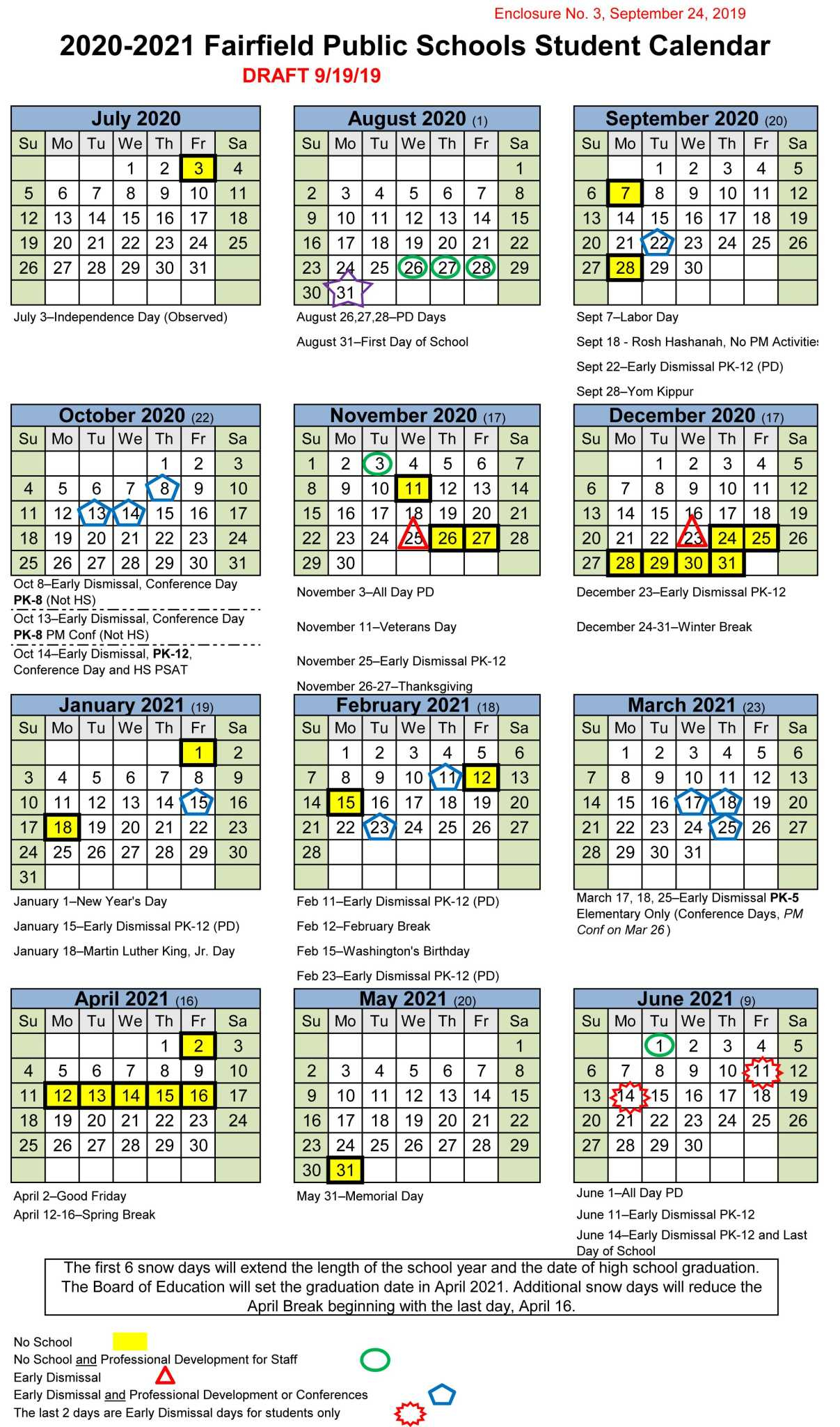 Fairfield Public Schools Calendar 2023 - Schoolcalendars.net