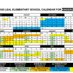 CALENDAR LEAL ELEMENTARY SCHOOL KINDERGARTEN