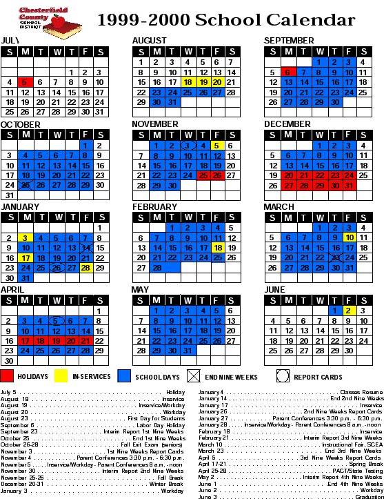 Chesterfield County Schools Calendar 2024