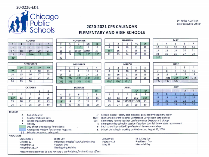 Cps 2021 2022 Calendar Calendar 2021