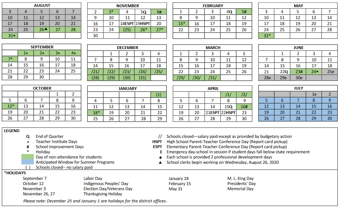 Cps 2021 2022 Calendar Calendar 2021