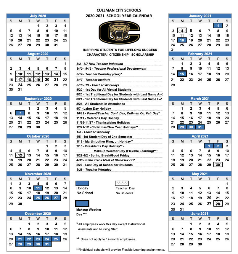 Cullman County Schools Calendar 2021 2022 Calendar 2021