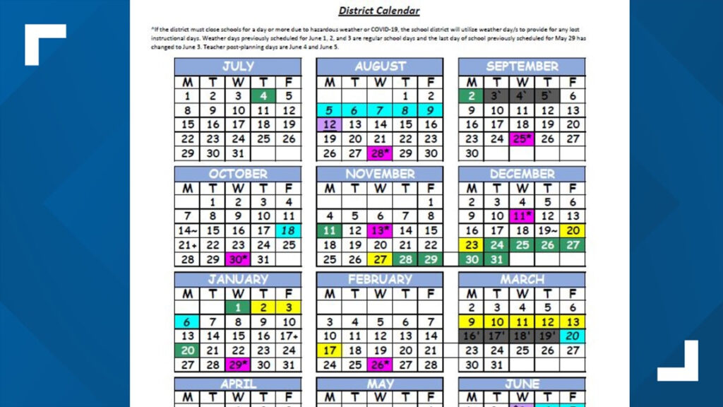 Dcps 2021 Calendar January 2021