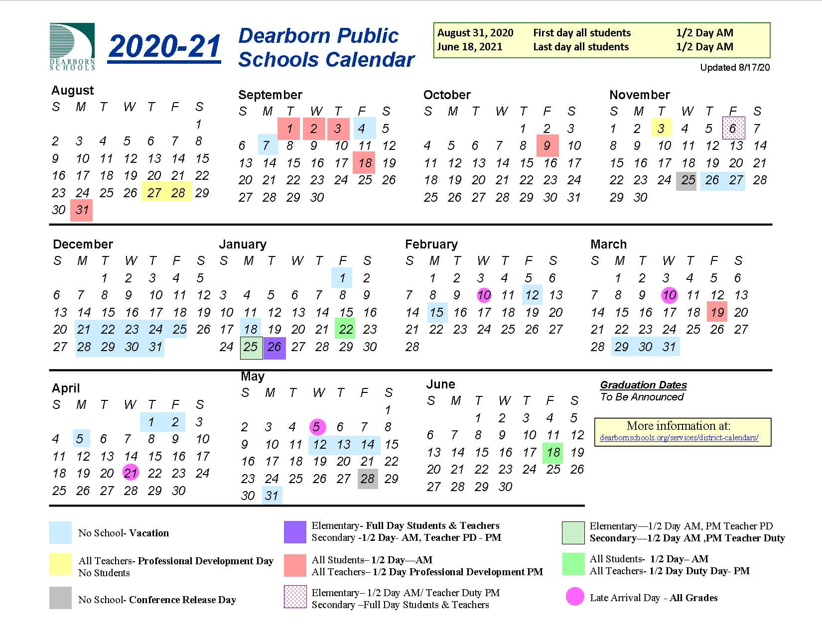 Dearborn Public Schools Calendar 2122 2024