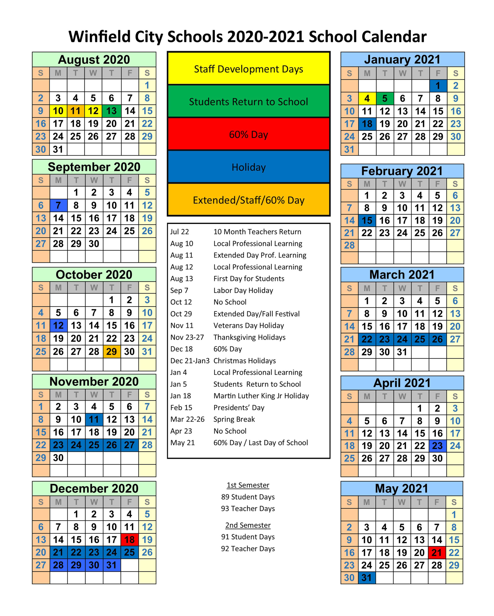 District 5 School Calendar 2023