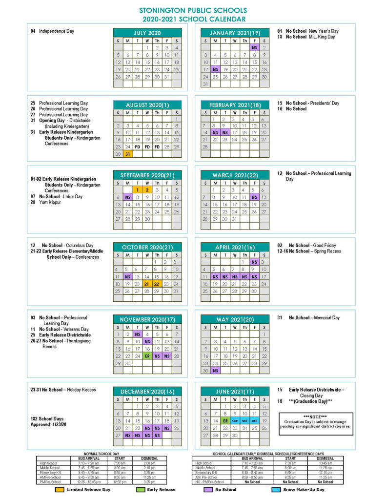 East Hartford School Calendar 2021 2021 Printable Calendar 2020 2021