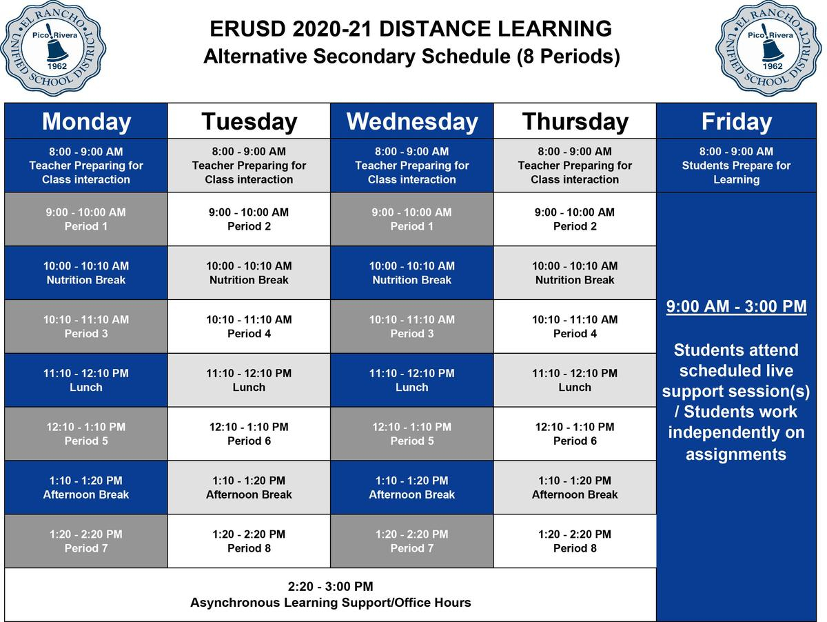 El Rancho Unified School District Calendar 2024