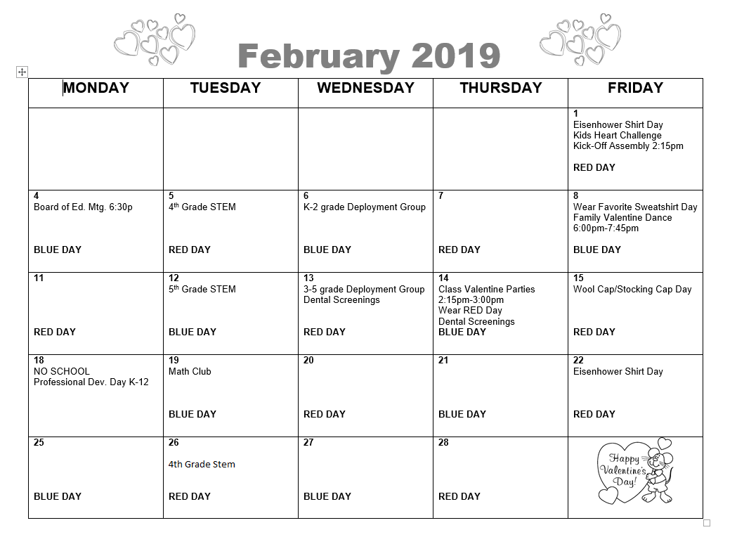 Eisenhower Elementary School Calendar 2023