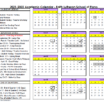 FLS 2021 2022 Academic Calendar Faith Lutheran School