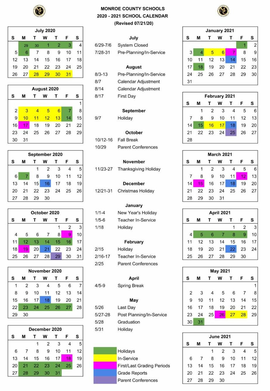 Monongalia County Schools Calendar 2022 - Schoolcalendars.net