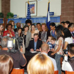 Governor Hickenlooper Signs Safe2Tell Bill Into Law At Hinkley High