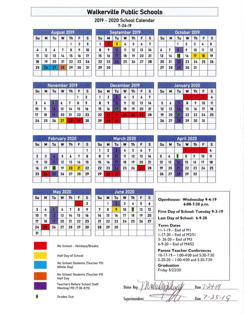 Grand Haven High School Clendar Printable Calendar 2020 2021