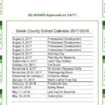 Green County School District 2017 2018 Calendar