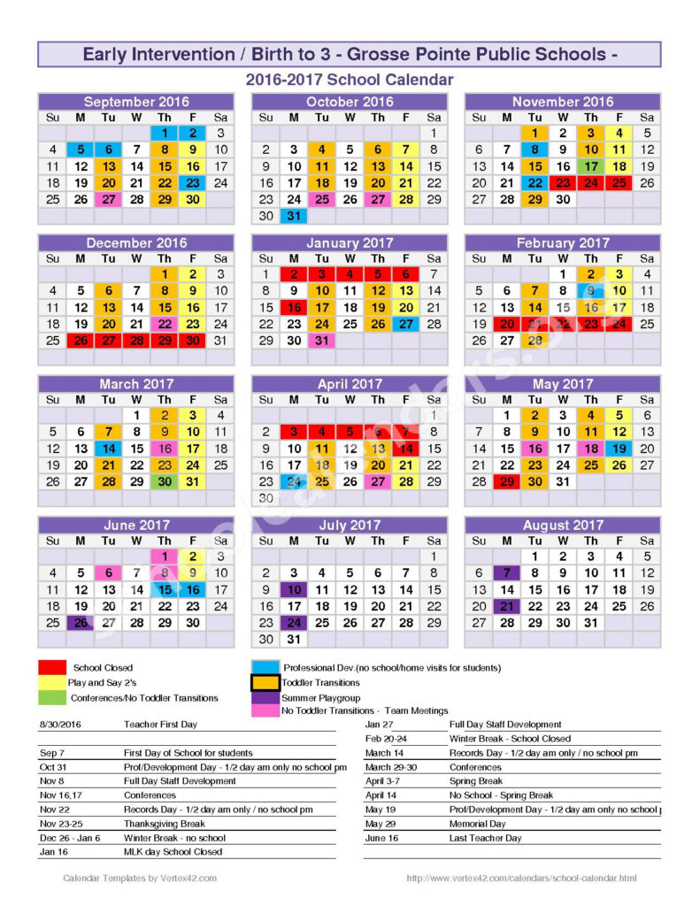 Grosse Pointe Public Schools Calendars Grosse Pointe MI