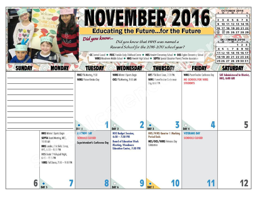 Hewlett Woodmere Union Free School District Calendars Woodmere NY