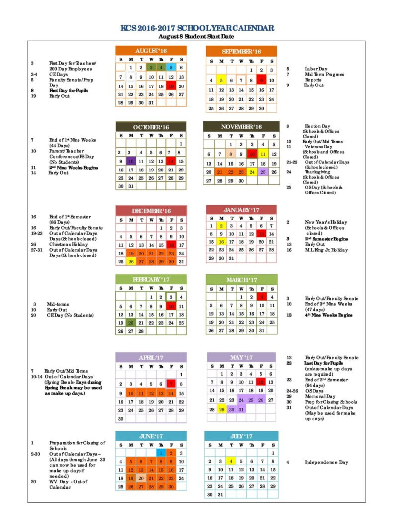 Kanawha County Schools Calendar Qualads