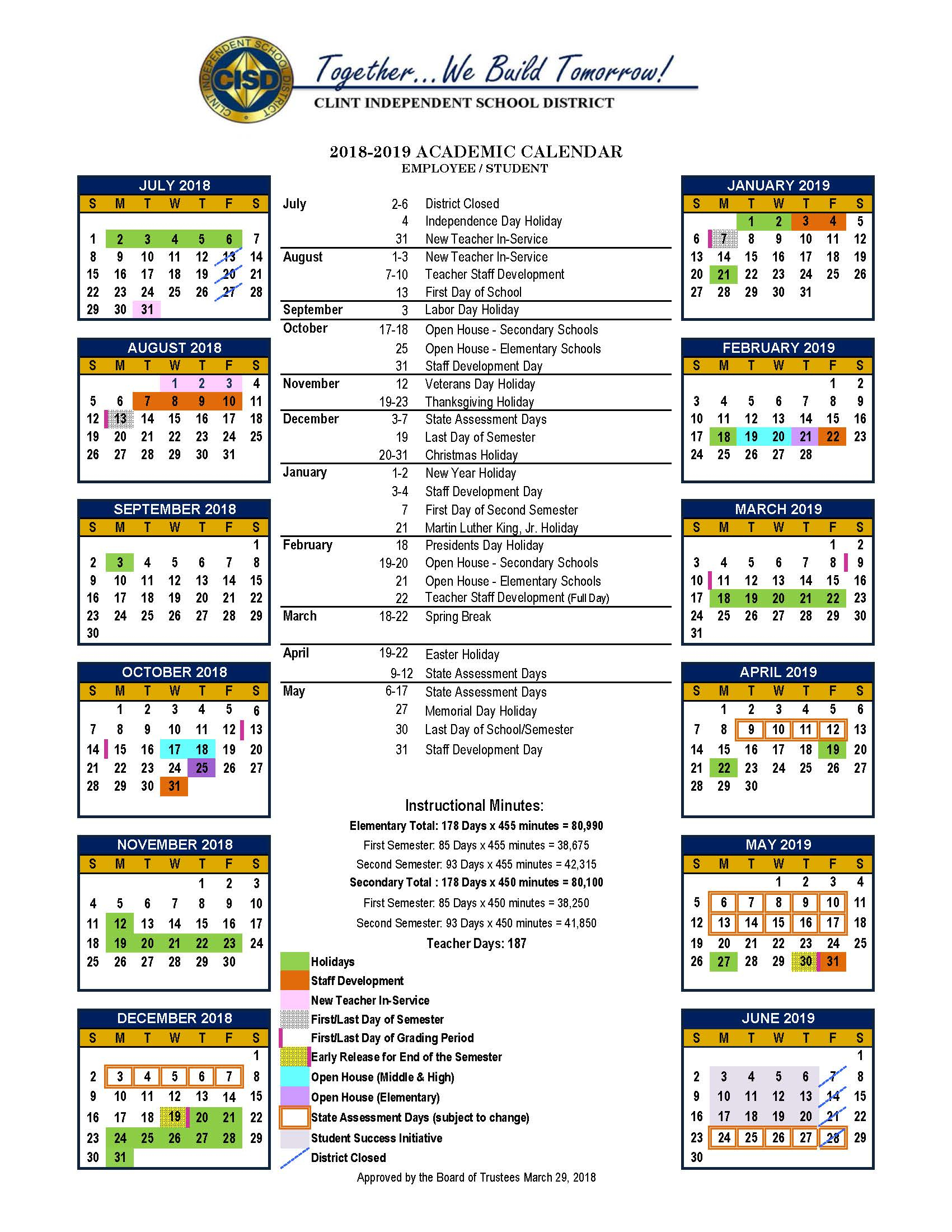 Harvest Elementary School Calendar 2023
