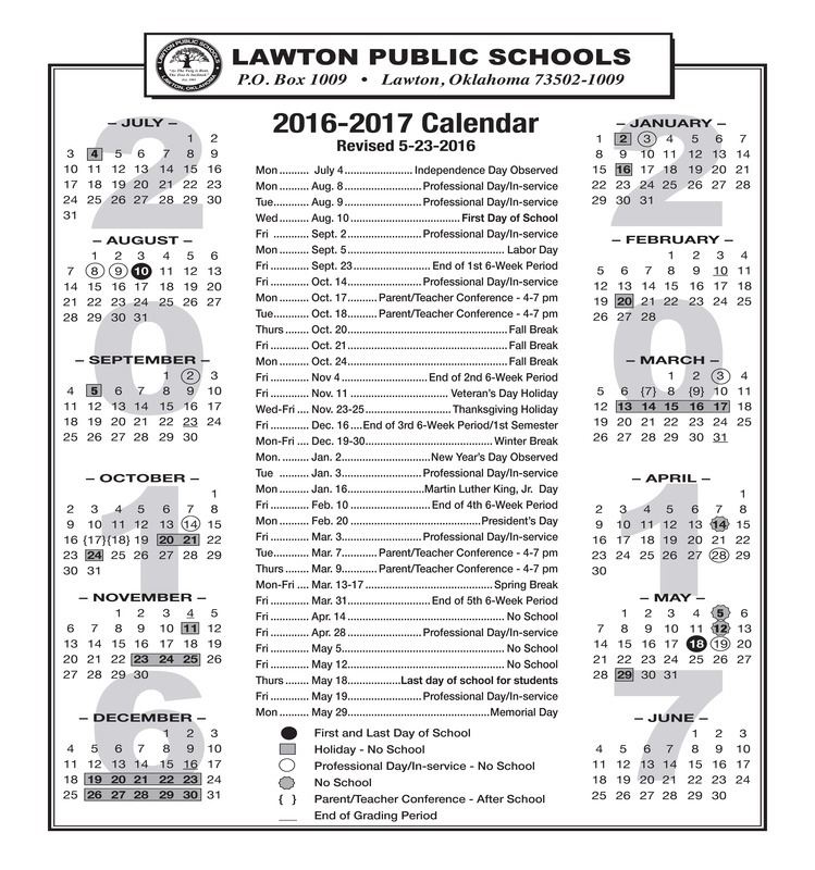 Lawton Ok Public Schools Calendar 2024