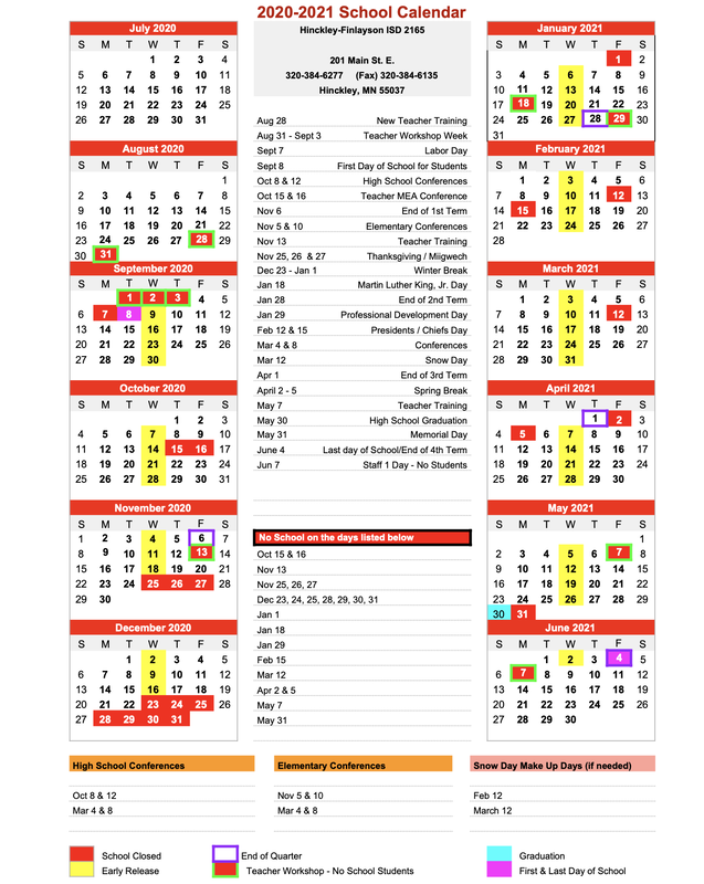 Minneapolis Public Schools Calendar 2021 2022 April 2021