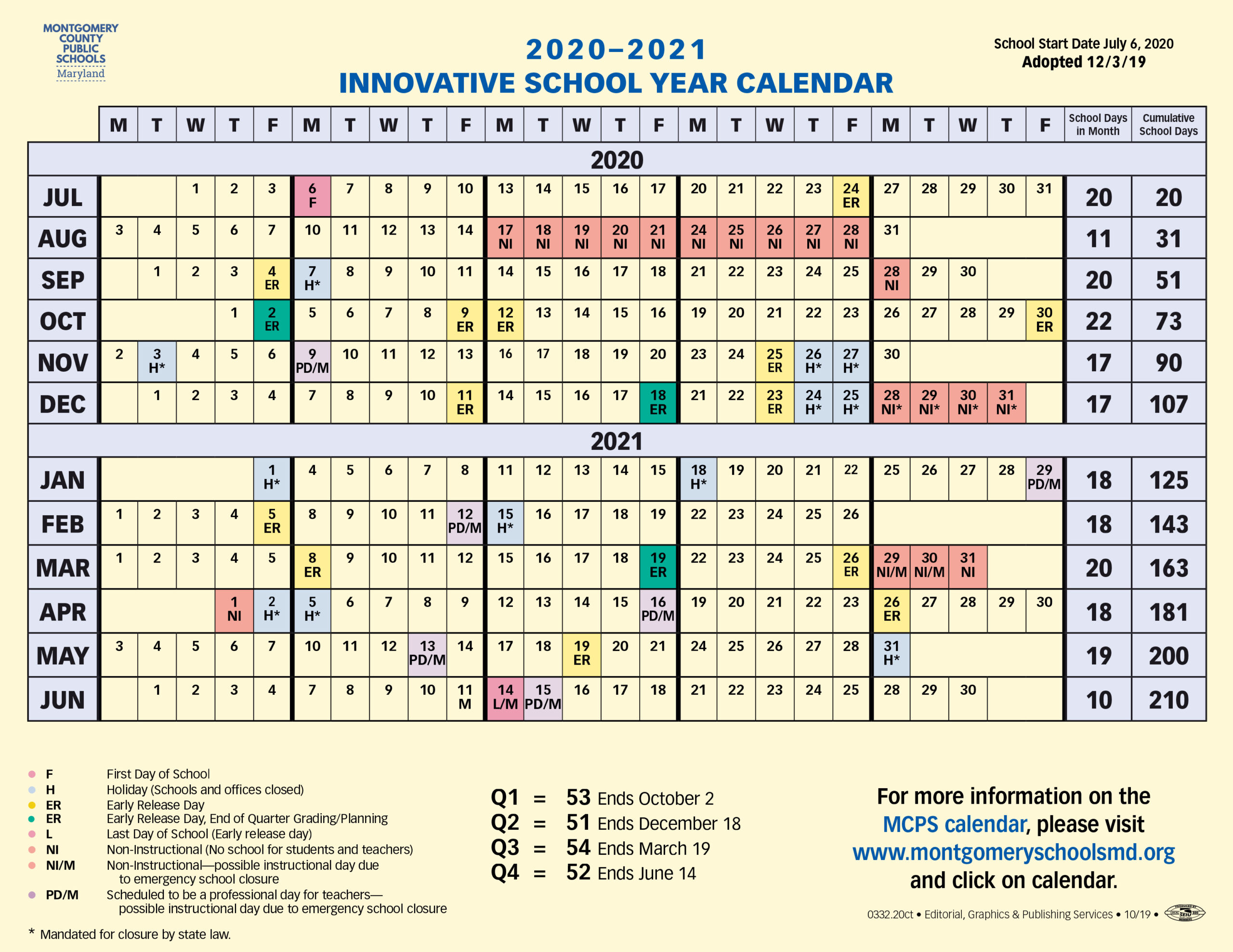 Montgomery County Md Public Schools Calendar 2023 - Schoolcalendars.net