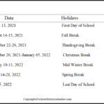 Olathe District School Calendar 2021 2022 With Holidays School