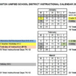 Pleasanton California School District Instructional Calendar