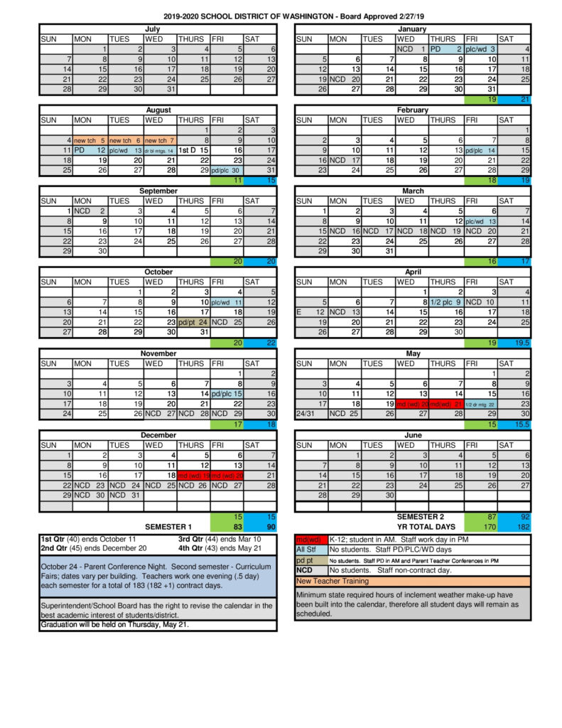 Point Loma School District Spring Break Calendar Printable Calendar 