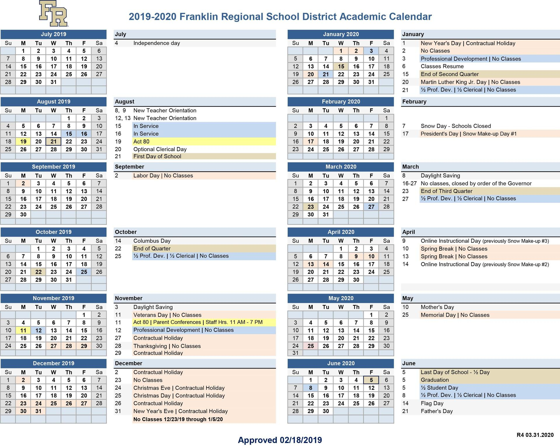 Franklin Special School District Calendar 2024