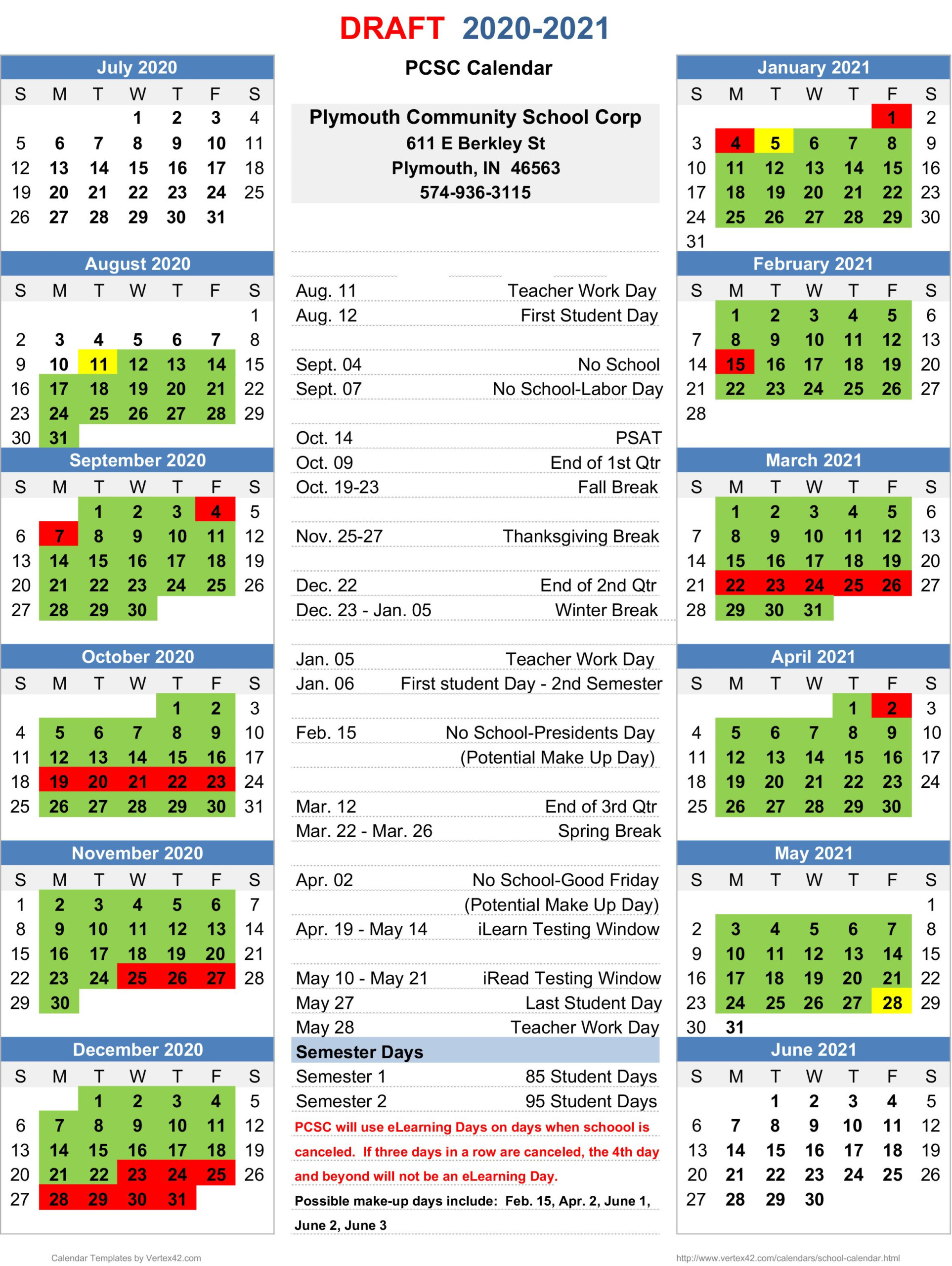 Rochester City School District Calendar 2020 2021 Printable Calendars