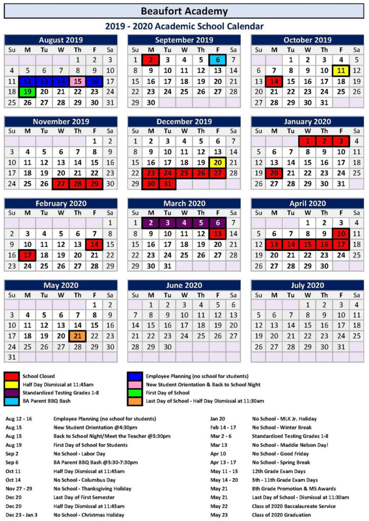 School Calendar Beaufort County Sc Working Calendar