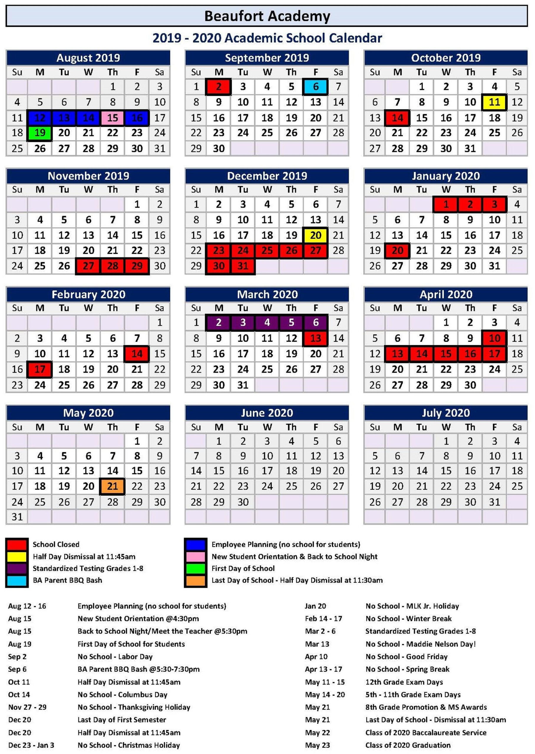 Beaufort County Schools Calendar 2023 - Schoolcalendars.net