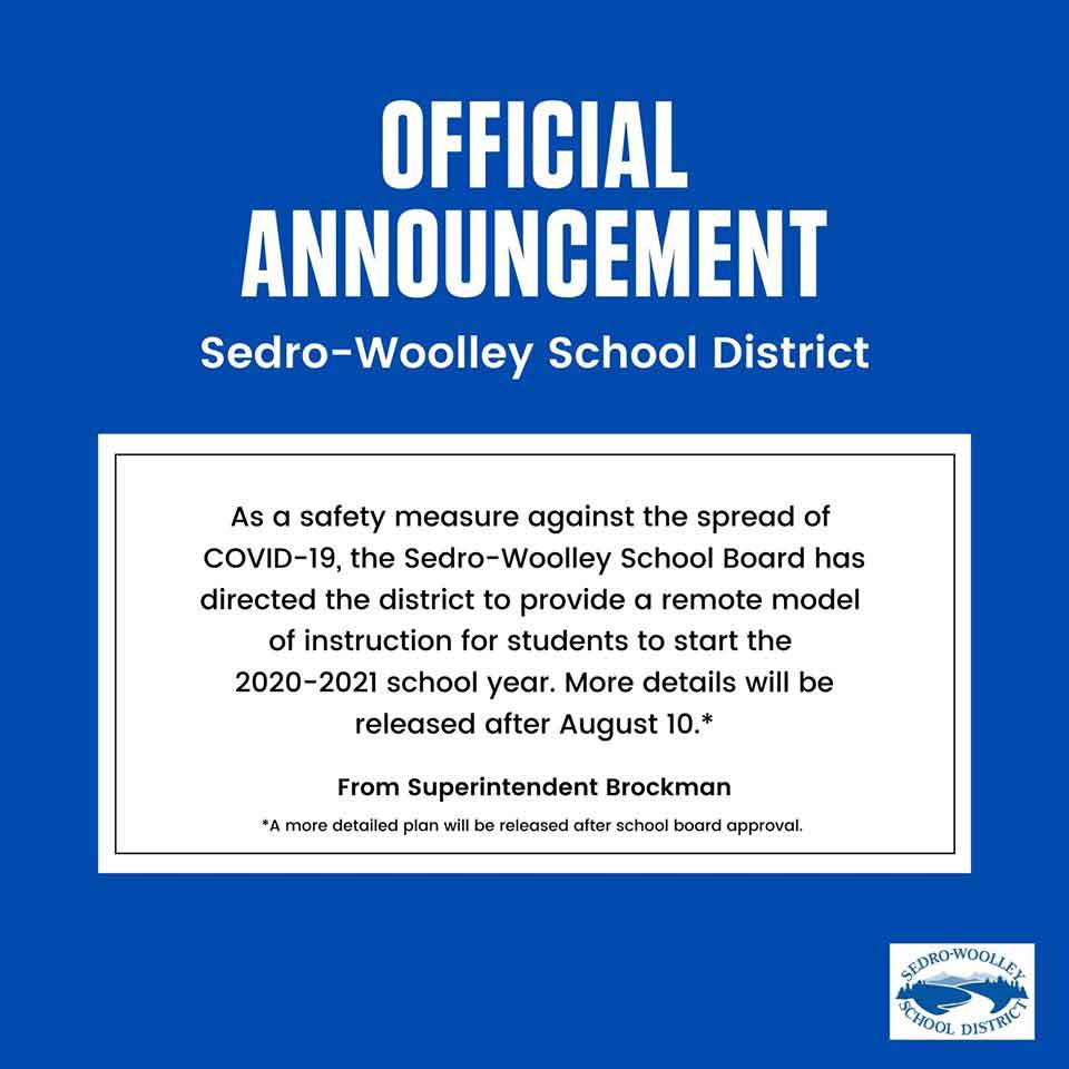 Sedro Woolley School District Fall 2020 Reopening Schools Plan