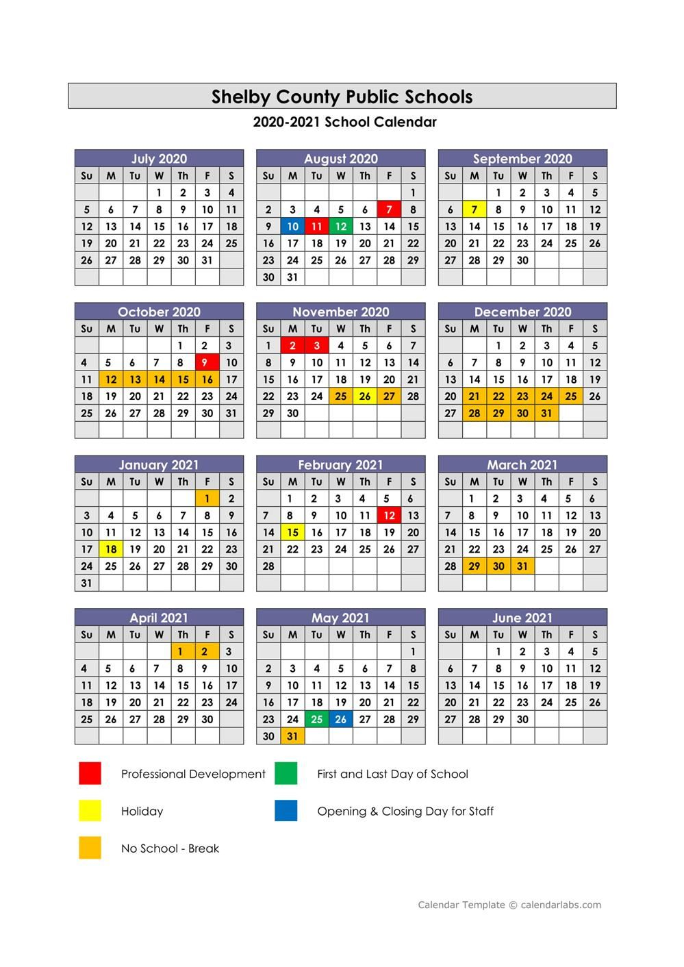 Shelby County Public Schools Calendar 2021 And 2022 PublicHolidays us