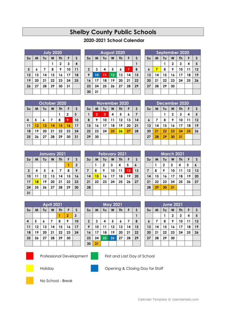Shelby County Schools Calendar 2021 2022 Lunar Calendar