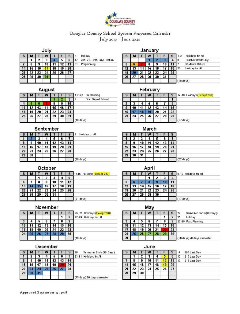 Special Days In The School Year 2019 2020 Calendar Inspiration Design