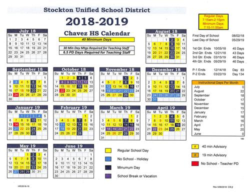 Stockton Unified School District Academic Calendar 2024