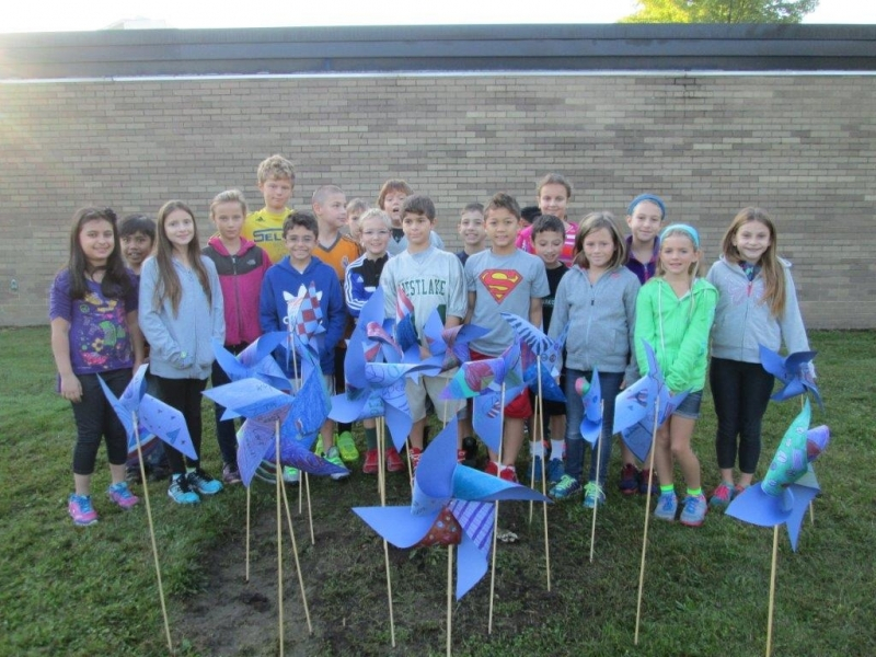 Students Plant pinwheels For Peace Westlake Bay Village Observer