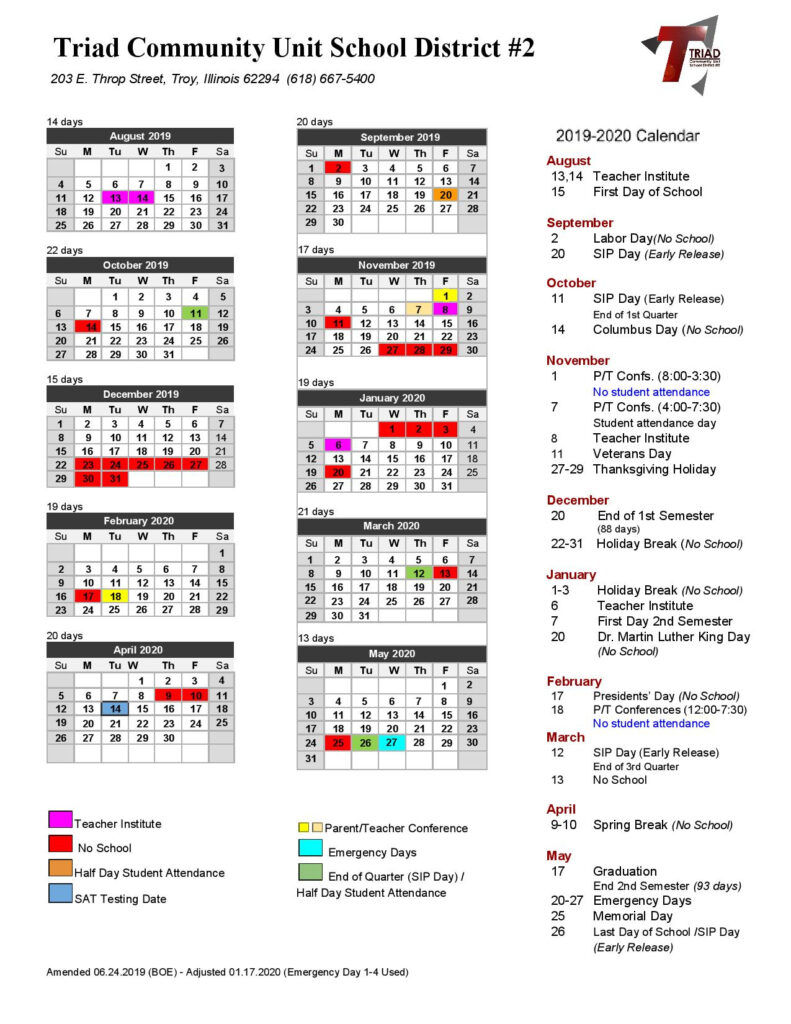 Troy School District Calendar 2020 2021 Printable Calendars 2021