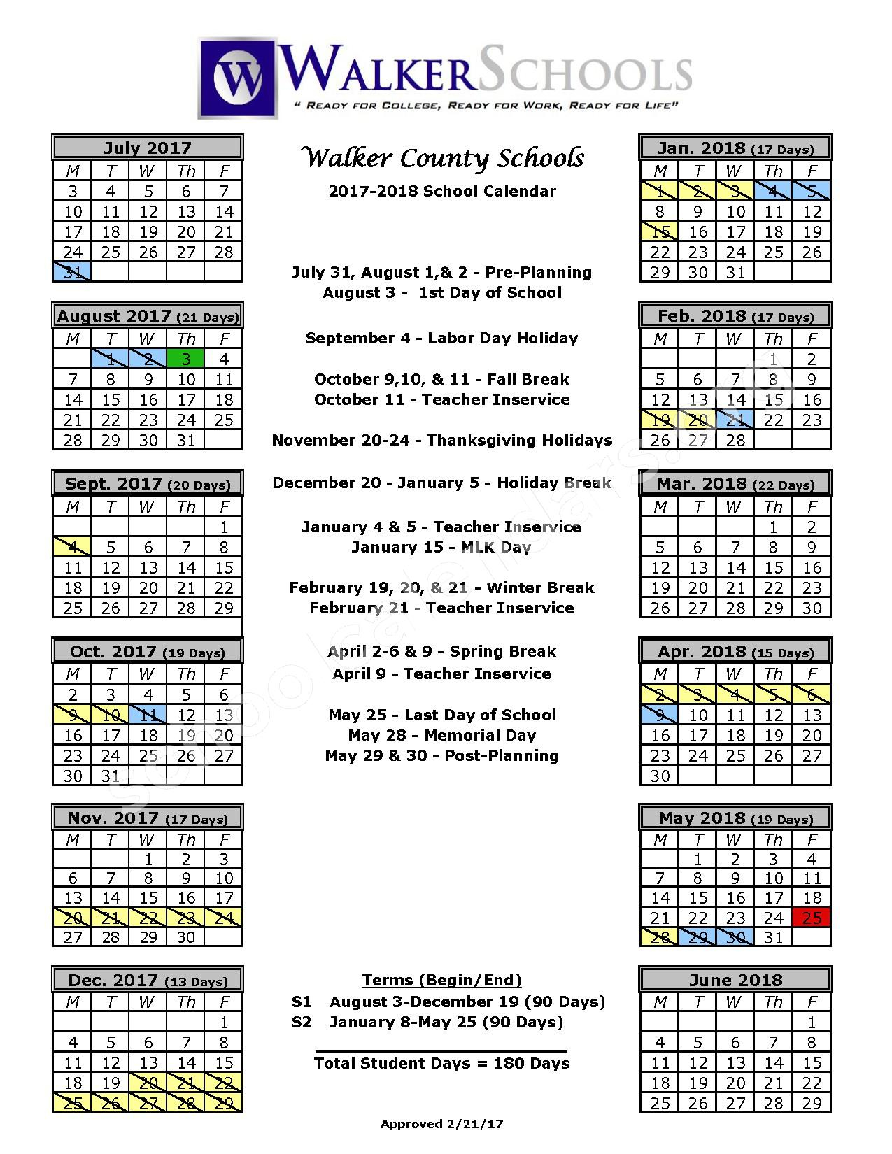 Walker County Ga School Calendar 20252026 Nerte Yolande