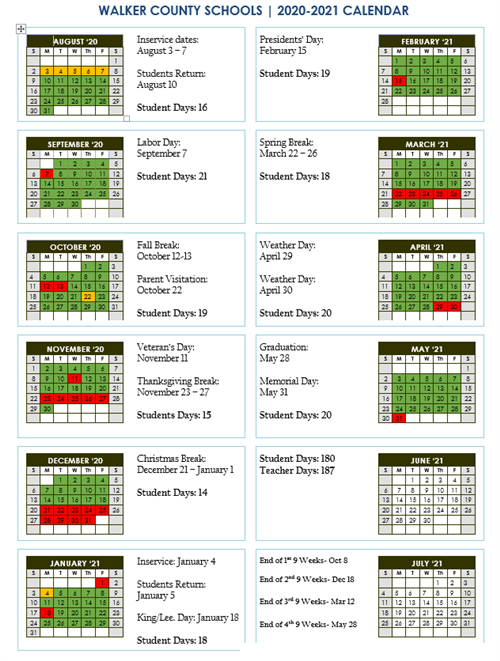 Walker County Schools Ga Calendar 2024