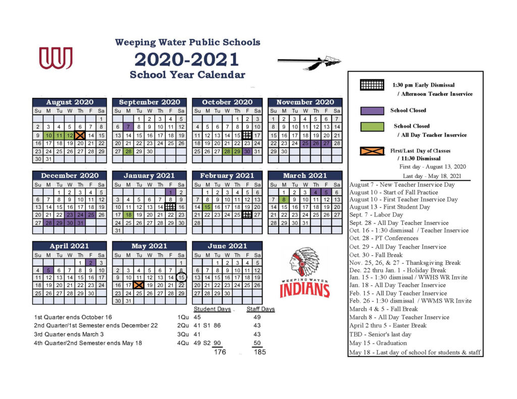 Weeping Water Public Schools Calendar 2021 And 2022 PublicHolidays us